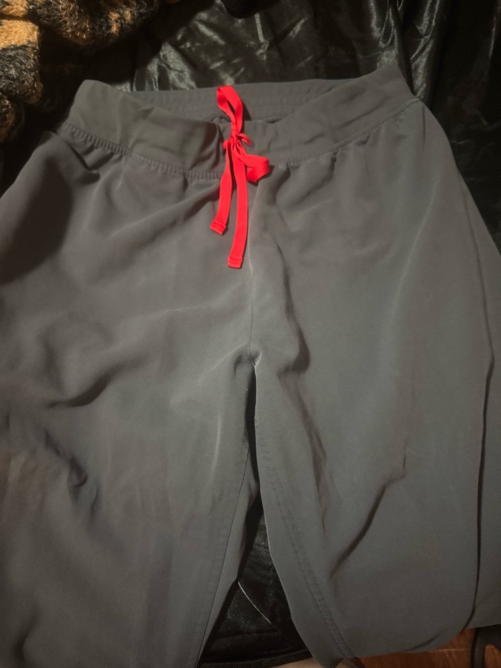 Figs Gray Joggers with Red Drawstring